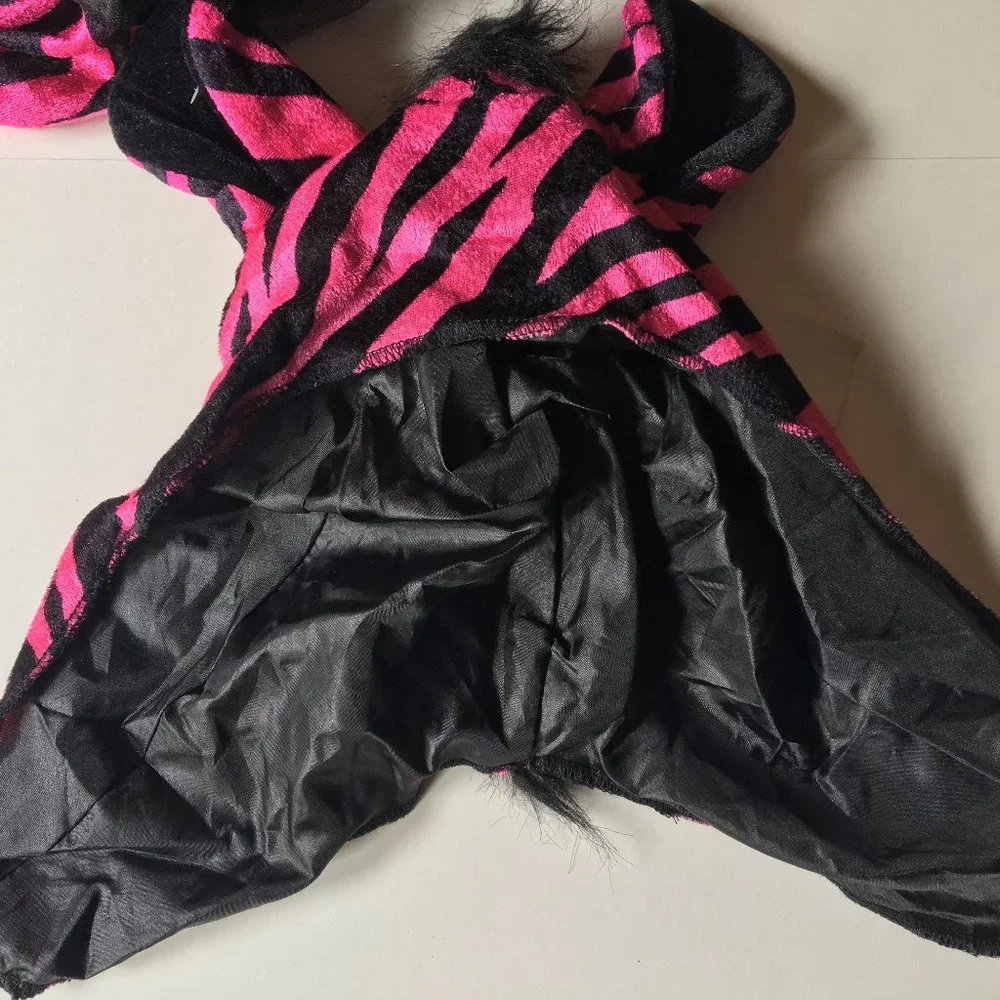 New Zebra Costume Dress 6/7 Hat Pink Black Tutu Skirt Tail Ears Halloween